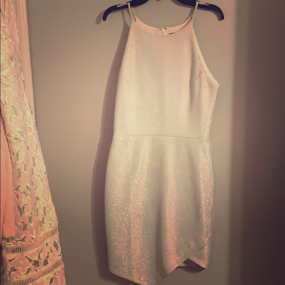 Topshop white asymmetrical dress